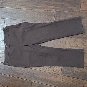 Chico's Dark Brown Ankle Pants with Zip Side size 1.5 (10)